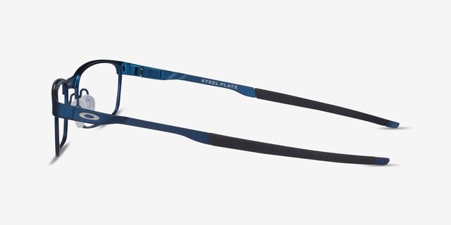 Oakley Steel Plate Powder Midnight MetalEyeglass Frames from EyeBuyDirect, Side View
