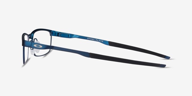 Oakley Steel Plate Powder Midnight MetalEyeglass Frames from EyeBuyDirect, Side View