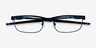 Oakley Steel Plate Powder Midnight MetalEyeglass Frames from EyeBuyDirect, Closed View