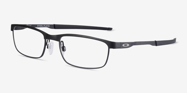 Oakley Steel Plate Powder Coal MetalEyeglass Frames from EyeBuyDirect, Angle View