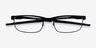 Oakley Steel Plate Powder Coal MetalEyeglass Frames from EyeBuyDirect, Closed View