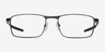 Oakley Fuller Satin Black MetalEyeglass Frames from EyeBuyDirect, Front View