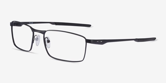 Oakley Fuller Satin Black MetalEyeglass Frames from EyeBuyDirect, Angle View
