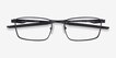Oakley Fuller Satin Black MetalEyeglass Frames from EyeBuyDirect, Closed View
