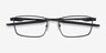 Oakley Fuller Satin Black MetalEyeglass Frames from EyeBuyDirect, Closed View