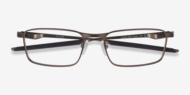 Oakley Fuller Pewter MetalEyeglass Frames from EyeBuyDirect, Closed View