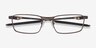 Oakley Fuller Pewter MetalEyeglass Frames from EyeBuyDirect, Closed View