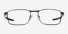 Oakley Fuller Polished Black MetalEyeglass Frames from EyeBuyDirect, Front View