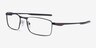 Oakley Fuller Polished Black MetalEyeglass Frames from EyeBuyDirect, Angle View