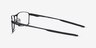 Oakley Fuller Satin Black MetalEyeglass Frames from EyeBuyDirect, Side View