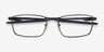 Oakley Fuller Satin Black MetalEyeglass Frames from EyeBuyDirect, Closed View