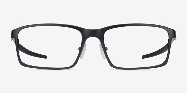 Oakley Base Plane Satin Black MetalEyeglass Frames from EyeBuyDirect, Front View
