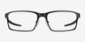 Oakley Base Plane Satin Black MetalEyeglass Frames from EyeBuyDirect, Front View