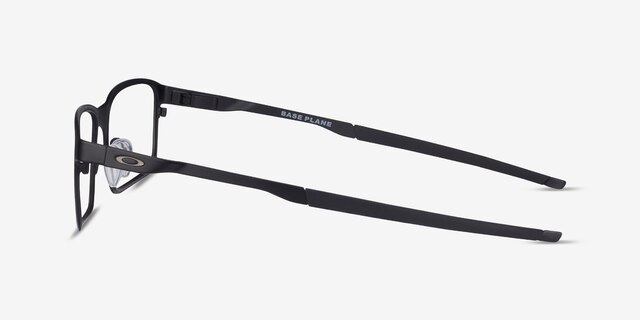 Oakley Base Plane Satin Black MetalEyeglass Frames from EyeBuyDirect, Side View