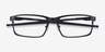 Oakley Base Plane Satin Black MetalEyeglass Frames from EyeBuyDirect, Closed View