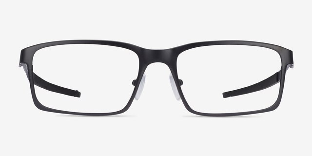 Oakley Base Plane Satin Black MetalEyeglass Frames from EyeBuyDirect, Front View