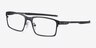Oakley Base Plane Satin Black MetalEyeglass Frames from EyeBuyDirect, Angle View