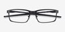 Oakley Base Plane Satin Black MetalEyeglass Frames from EyeBuyDirect, Closed View