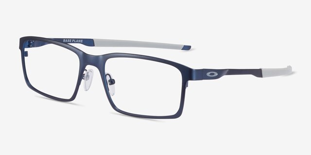 Oakley Base Plane Matte Midnight MetalEyeglass Frames from EyeBuyDirect, Angle View