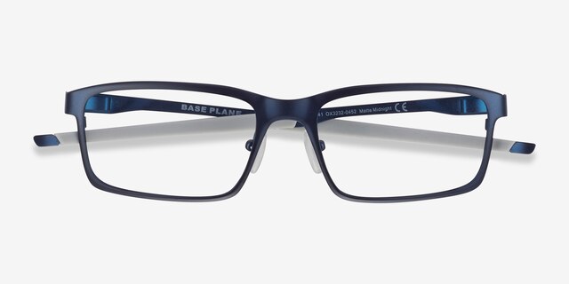 Oakley Base Plane Matte Midnight MetalEyeglass Frames from EyeBuyDirect, Closed View