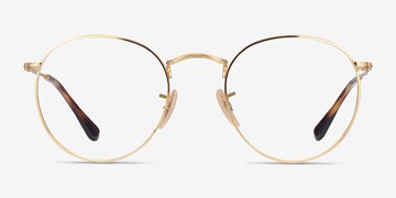 Ray-Ban RB3447V Round - Round Gold Frame Eyeglasses | Eyebuydirect