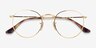 Ray-Ban RB3447V Round Gold MetalEyeglass Frames from EyeBuyDirect, Closed View