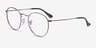Ray-Ban RB3447V Round Gunmetal MetalEyeglass Frames from EyeBuyDirect, Angle View