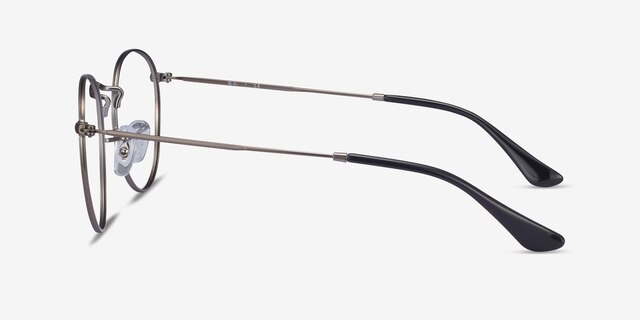 Ray-Ban RB3447V Round Gunmetal MetalEyeglass Frames from EyeBuyDirect, Side View
