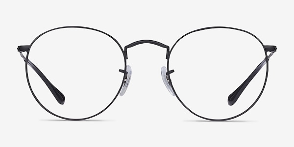 Ray-Ban RB3447V Round Black Metal Eyeglass Frames