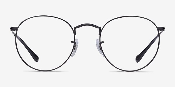 Ray-Ban RB3447V Round Black Metal Eyeglass Frames