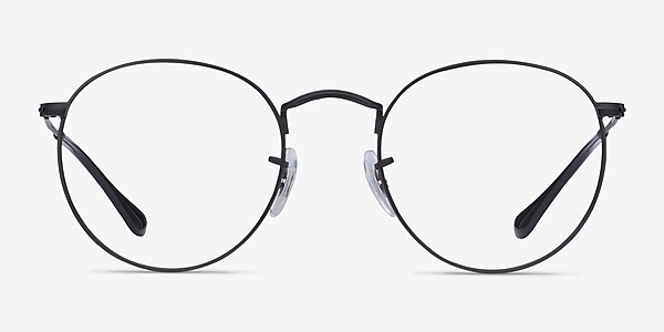 Ray-Ban RB3447V Round Black Metal Eyeglass Frames