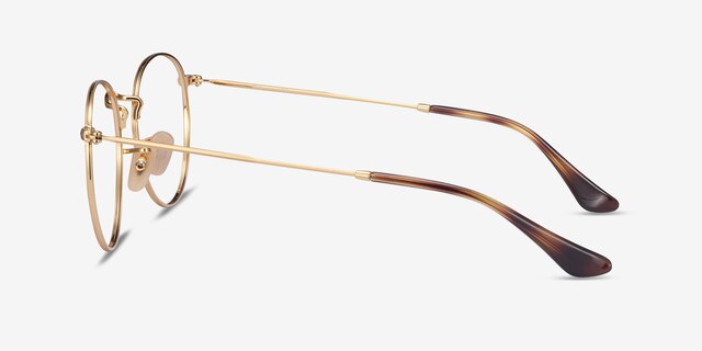 Ray-Ban RB3447V Round Tortoise & Gold MetalEyeglass Frames from EyeBuyDirect, Side View