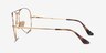 Ray-Ban RB6489 Aviator Gold MetalEyeglass Frames from EyeBuyDirect, Side View
