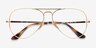 Ray-Ban RB6489 Aviator Gold MetalEyeglass Frames from EyeBuyDirect, Closed View