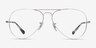 Ray-Ban RB6489 Aviator Silver MetalEyeglass Frames from EyeBuyDirect, Front View