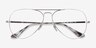 Ray-Ban RB6489 Aviator Silver MetalEyeglass Frames from EyeBuyDirect, Closed View