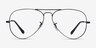 Ray-Ban RB6489 Aviator Black MetalEyeglass Frames from EyeBuyDirect, Front View