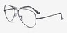 Ray-Ban RB6489 Aviator Black MetalEyeglass Frames from EyeBuyDirect, Angle View
