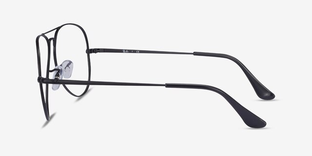 Ray-Ban RB6489 Aviator Black MetalEyeglass Frames from EyeBuyDirect, Side View