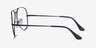 Ray-Ban RB6489 Aviator Black MetalEyeglass Frames from EyeBuyDirect, Side View