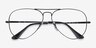 Ray-Ban RB6489 Aviator Black MetalEyeglass Frames from EyeBuyDirect, Closed View