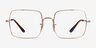 Ray-Ban Square Gold MetalEyeglass Frames from EyeBuyDirect, Front View