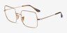 Ray-Ban Square Gold MetalEyeglass Frames from EyeBuyDirect, Angle View