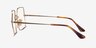 Ray-Ban Square Gold MetalEyeglass Frames from EyeBuyDirect, Side View
