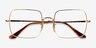 Ray-Ban Square Gold MetalEyeglass Frames from EyeBuyDirect, Closed View