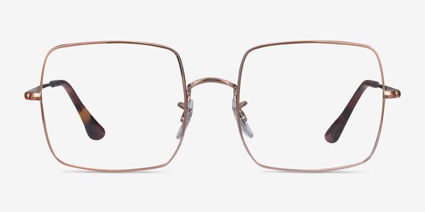 Ray-Ban Square Bronze Metal Eyeglass Frames
