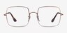 Ray-Ban Square Bronze MetalEyeglass Frames from EyeBuyDirect, Front View