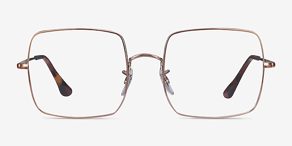 Ray-Ban Square Bronze Metal Eyeglass Frames