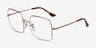 Ray-Ban Square Bronze MetalEyeglass Frames from EyeBuyDirect, Angle View