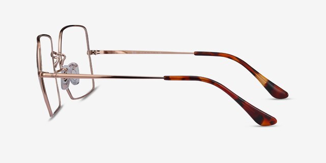 Ray-Ban Square Bronze MetalEyeglass Frames from EyeBuyDirect, Side View
